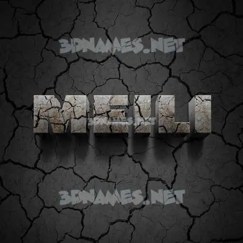 meili in Cracked Stone style - 3D name wallpaper