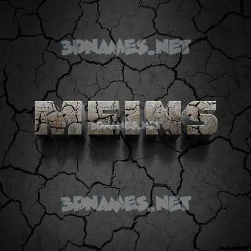 meins in Cracked Stone style - 3D name wallpaper meins in Cracked Stone style - 3D name wallpaper