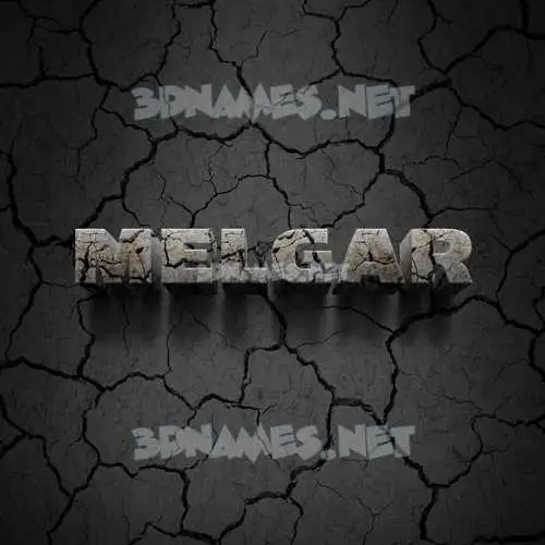 melgar in Cracked Stone style - 3D name wallpaper