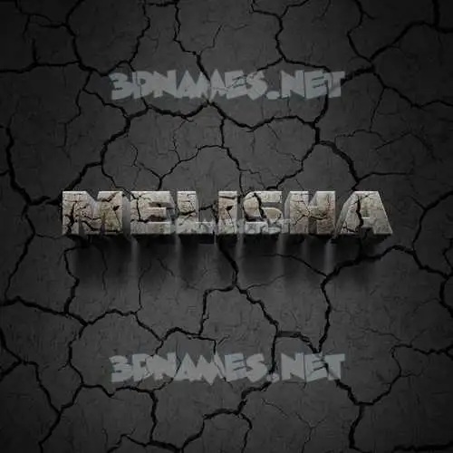 melisha in Cracked Stone style - 3D name wallpaper