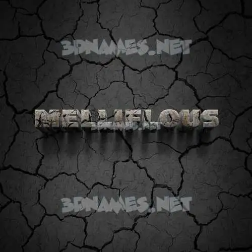 melliflous in Cracked Stone style - 3D name wallpaper melliflous in Cracked Stone style - 3D name wallpaper