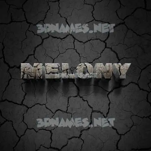 melony in Cracked Stone style - 3D name wallpaper melony in Cracked Stone style - 3D name wallpaper