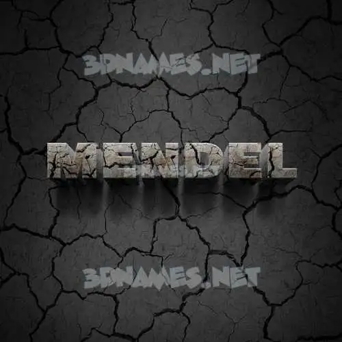 mendel in Cracked Stone style - 3D name wallpaper mendel in Cracked Stone style - 3D name wallpaper