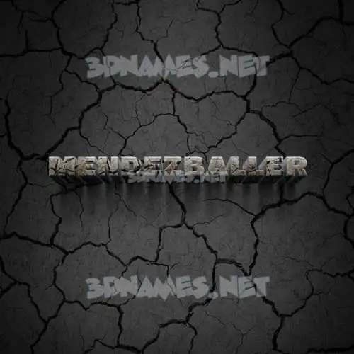 mendezballer in Cracked Stone style - 3D name wallpaper mendezballer in Cracked Stone style - 3D name wallpaper