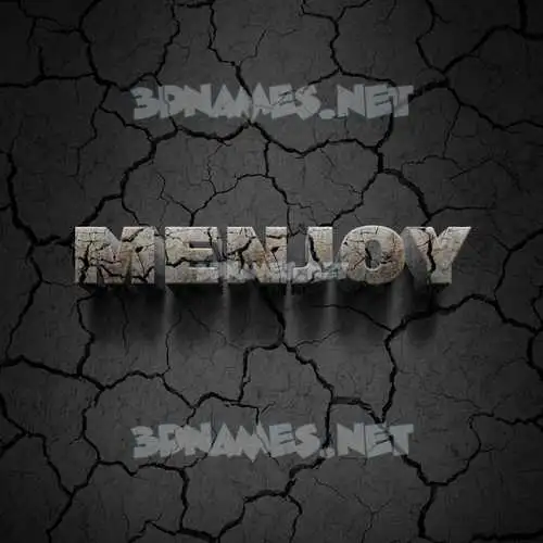 menjoy in Cracked Stone style - 3D name wallpaper menjoy in Cracked Stone style - 3D name wallpaper