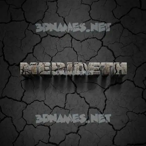 merideth in Cracked Stone style - 3D name wallpaper