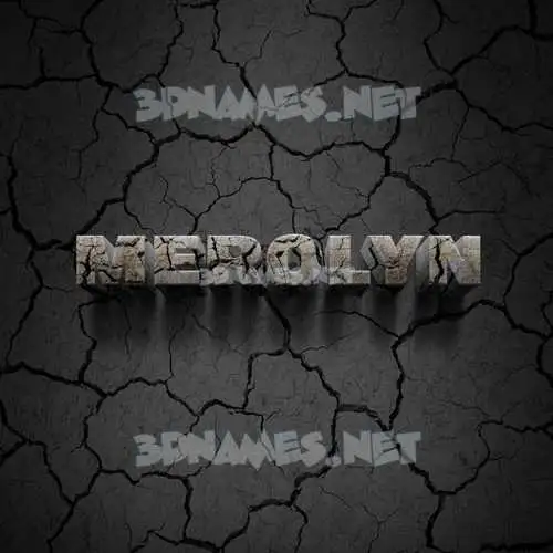 merolyn in Cracked Stone style - 3D name wallpaper