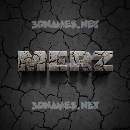 merz in Cracked Stone style - 3D name wallpaper merz in Cracked Stone style - 3D name wallpaper