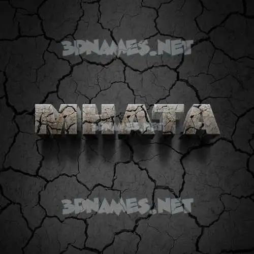 mhata in Cracked Stone style - 3D name wallpaper mhata in Cracked Stone style - 3D name wallpaper