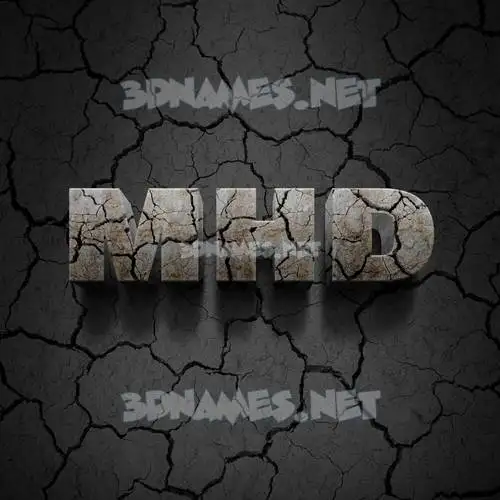 mhd in Cracked Stone style - 3D name wallpaper mhd in Cracked Stone style - 3D name wallpaper