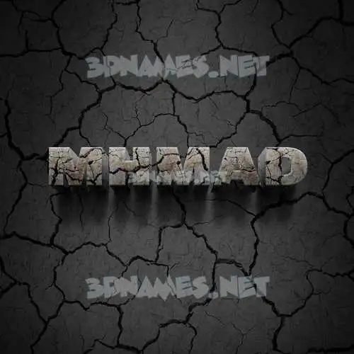 mhmad in Cracked Stone style - 3D name wallpaper mhmad in Cracked Stone style - 3D name wallpaper
