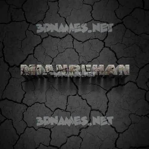mianrehan in Cracked Stone style - 3D name wallpaper mianrehan in Cracked Stone style - 3D name wallpaper