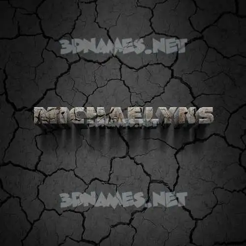 michaelyns in Cracked Stone style - 3D name wallpaper michaelyns in Cracked Stone style - 3D name wallpaper