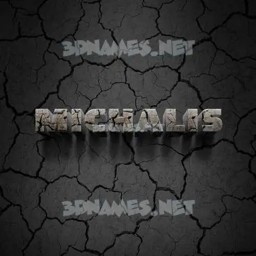 michalis in Cracked Stone style - 3D name wallpaper michalis in Cracked Stone style - 3D name wallpaper