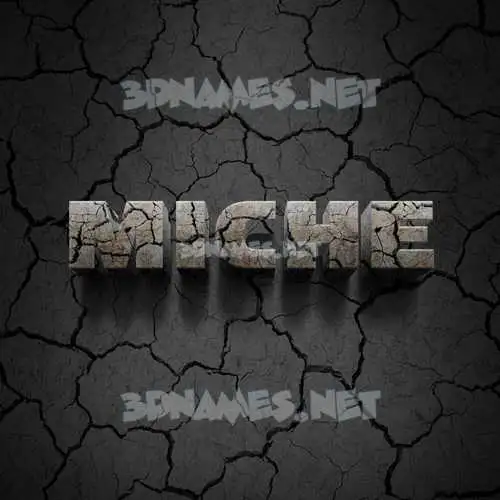 miche in Cracked Stone style - 3D name wallpaper miche in Cracked Stone style - 3D name wallpaper