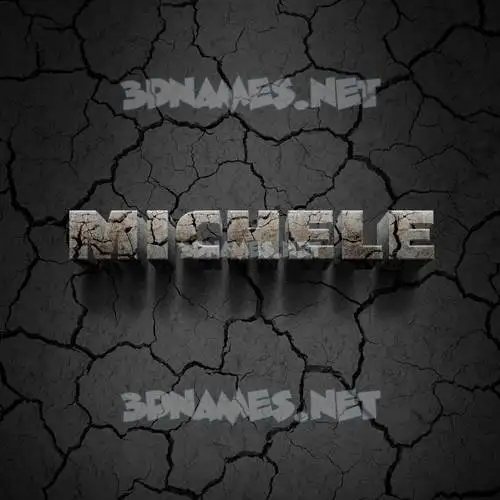 michele in Cracked Stone style - 3D name wallpaper
