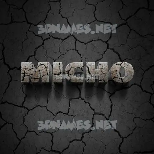 micho in Cracked Stone style - 3D name wallpaper micho in Cracked Stone style - 3D name wallpaper