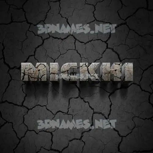 mickhi in Cracked Stone style - 3D name wallpaper mickhi in Cracked Stone style - 3D name wallpaper