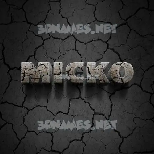 micko in Cracked Stone style - 3D name wallpaper micko in Cracked Stone style - 3D name wallpaper