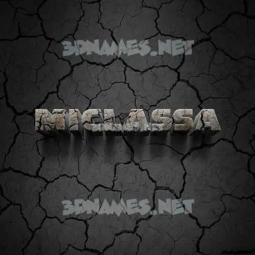 miclassa in Cracked Stone style - 3D name wallpaper miclassa in Cracked Stone style - 3D name wallpaper