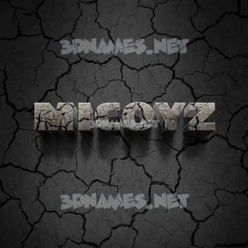 micoyz in Cracked Stone style - 3D name wallpaper micoyz in Cracked Stone style - 3D name wallpaper