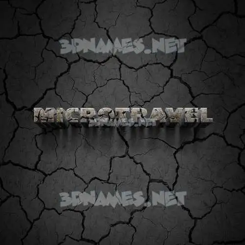 microtravel in Cracked Stone style - 3D name wallpaper