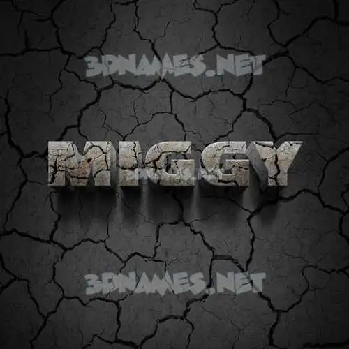 miggy in Cracked Stone style - 3D name wallpaper miggy in Cracked Stone style - 3D name wallpaper
