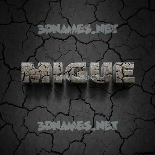 migue in Cracked Stone style - 3D name wallpaper migue in Cracked Stone style - 3D name wallpaper