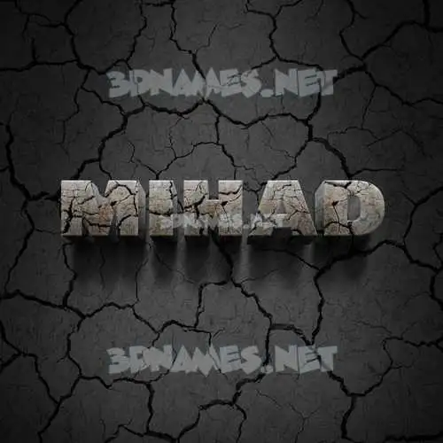 mihad in Cracked Stone style - 3D name wallpaper mihad in Cracked Stone style - 3D name wallpaper