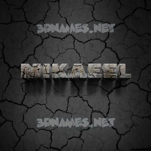 mikaeel in Cracked Stone style - 3D name wallpaper mikaeel in Cracked Stone style - 3D name wallpaper