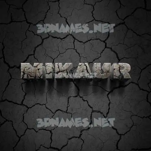 mikaur in Cracked Stone style - 3D name wallpaper mikaur in Cracked Stone style - 3D name wallpaper