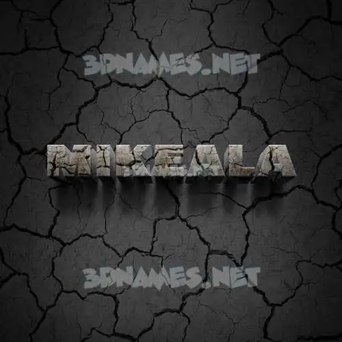 mikeala in Cracked Stone style - 3D name wallpaper