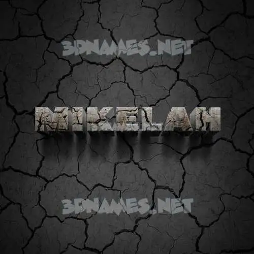 mikelah in Cracked Stone style - 3D name wallpaper