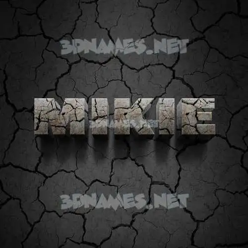 mikie in Cracked Stone style - 3D name wallpaper mikie in Cracked Stone style - 3D name wallpaper