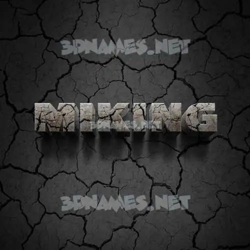 miking in Cracked Stone style - 3D name wallpaper miking in Cracked Stone style - 3D name wallpaper