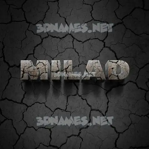 milad in Cracked Stone style - 3D name wallpaper milad in Cracked Stone style - 3D name wallpaper