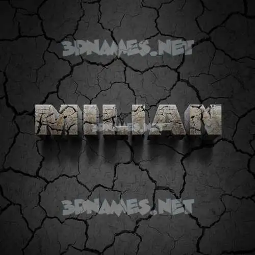 milian in Cracked Stone style - 3D name wallpaper milian in Cracked Stone style - 3D name wallpaper