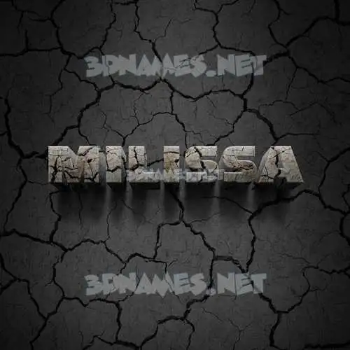 milissa in Cracked Stone style - 3D name wallpaper milissa in Cracked Stone style - 3D name wallpaper