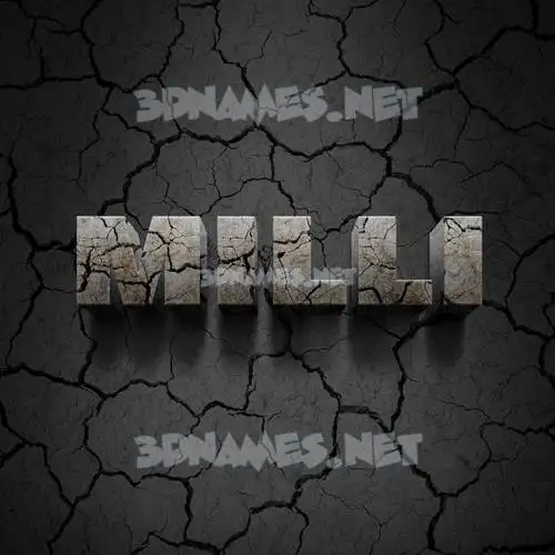 milli in Cracked Stone style - 3D name wallpaper milli in Cracked Stone style - 3D name wallpaper