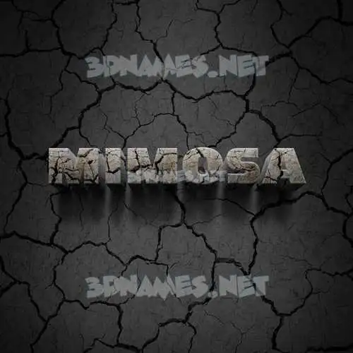 mimosa in Cracked Stone style - 3D name wallpaper mimosa in Cracked Stone style - 3D name wallpaper
