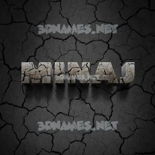 minaj in Cracked Stone style - 3D name wallpaper minaj in Cracked Stone style - 3D name wallpaper
