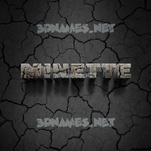 minette in Cracked Stone style - 3D name wallpaper minette in Cracked Stone style - 3D name wallpaper