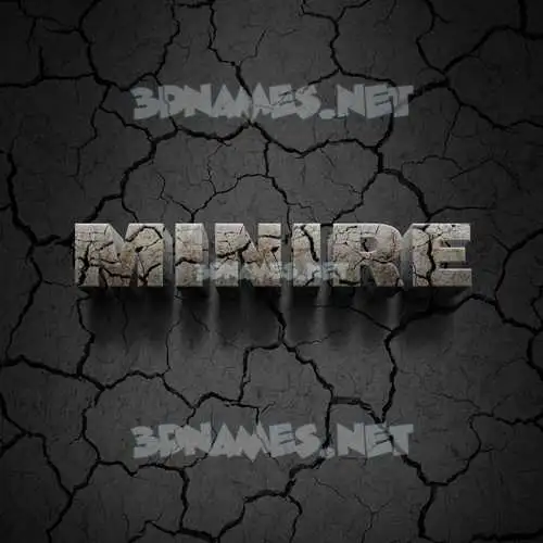 minire in Cracked Stone style - 3D name wallpaper minire in Cracked Stone style - 3D name wallpaper