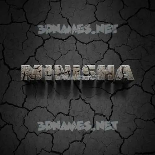 minisha in Cracked Stone style - 3D name wallpaper minisha in Cracked Stone style - 3D name wallpaper