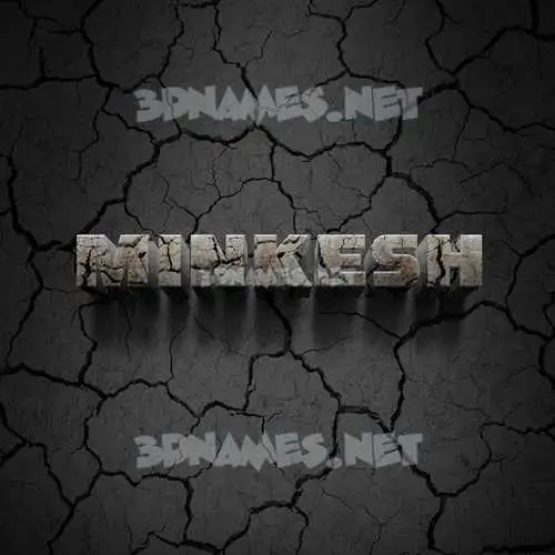 minkesh in Cracked Stone style - 3D name wallpaper minkesh in Cracked Stone style - 3D name wallpaper