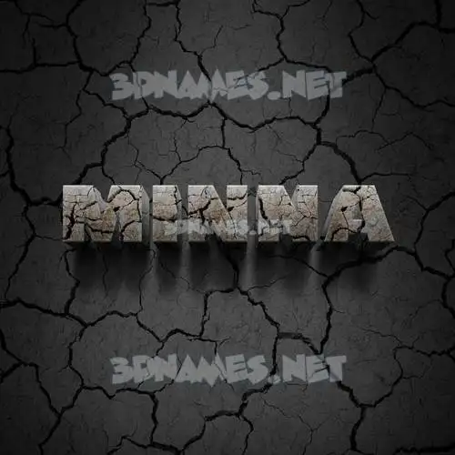 minna in Cracked Stone style - 3D name wallpaper