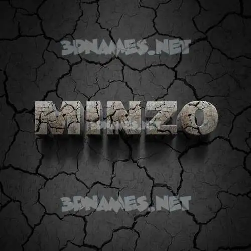 minzo in Cracked Stone style - 3D name wallpaper minzo in Cracked Stone style - 3D name wallpaper
