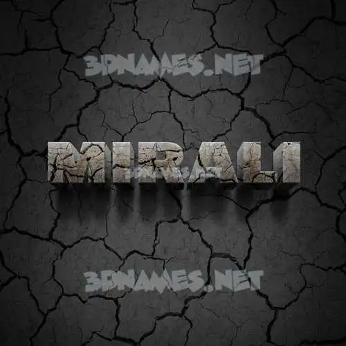 mirali in Cracked Stone style - 3D name wallpaper mirali in Cracked Stone style - 3D name wallpaper