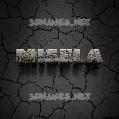 misela in Cracked Stone style - 3D name wallpaper misela in Cracked Stone style - 3D name wallpaper
