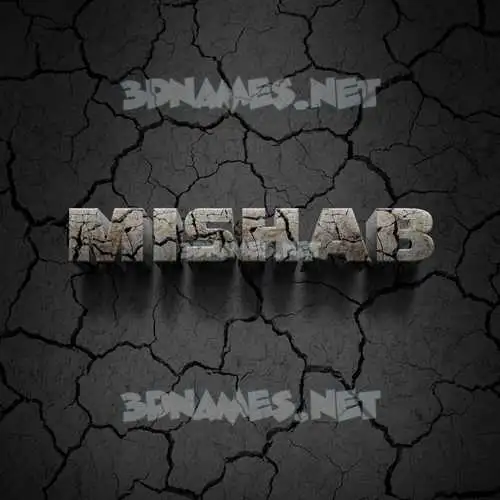 mishab in Cracked Stone style - 3D name wallpaper mishab in Cracked Stone style - 3D name wallpaper